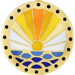 Sphera Milano Sunrise 18K over Silver CZ Necklace